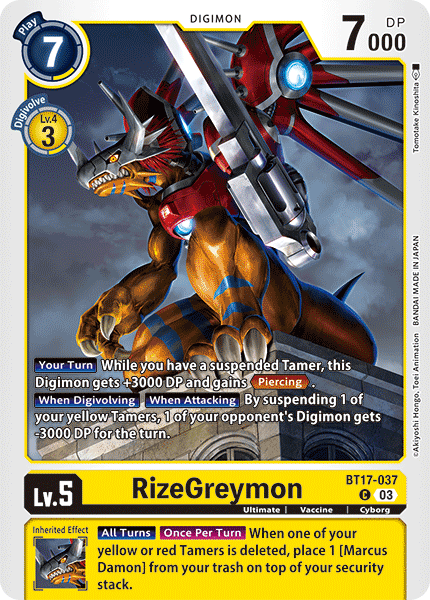 RizeGreymon BT17-037 - Common BT17 Secret Crisis