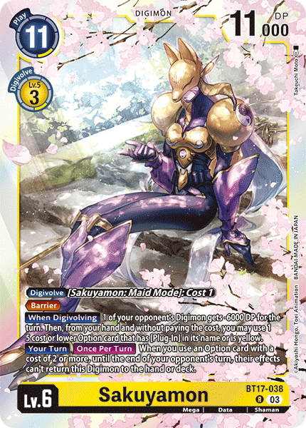 Sakuyamon BT17-038 - Rare BT17 Secret Crisis