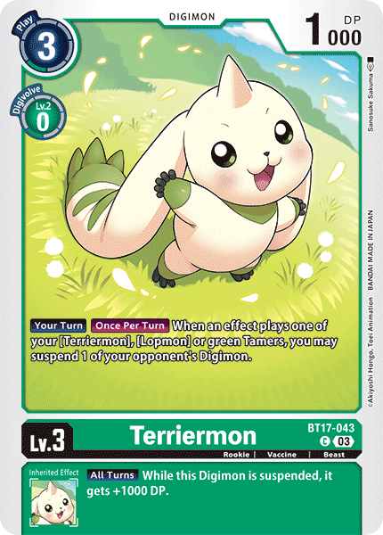 Terriermon BT17-043 - Common BT17 Secret Crisis