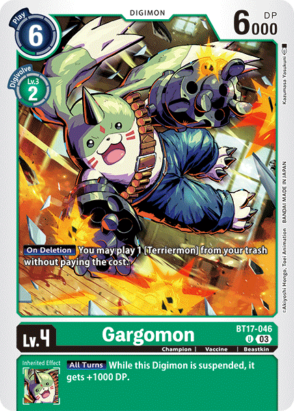 Gargomon BT17-046 - Uncommon BT17 Secret Crisis