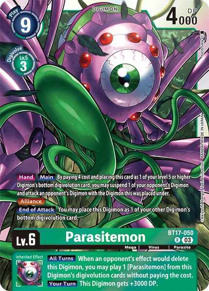 Parasitemon BT17-050 - Rare BT17 Secret Crisis