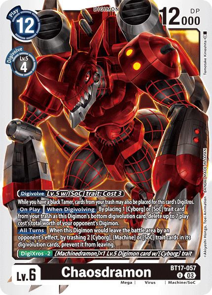 Chaosdramon BT17-057 - Uncommon BT17 Secret Crisis