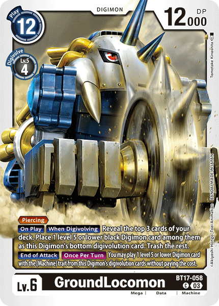 GroundLocomon BT17-058 - Common BT17 Secret Crisis