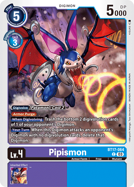 Pipismon BT17-064 - Common BT17 Secret Crisis
