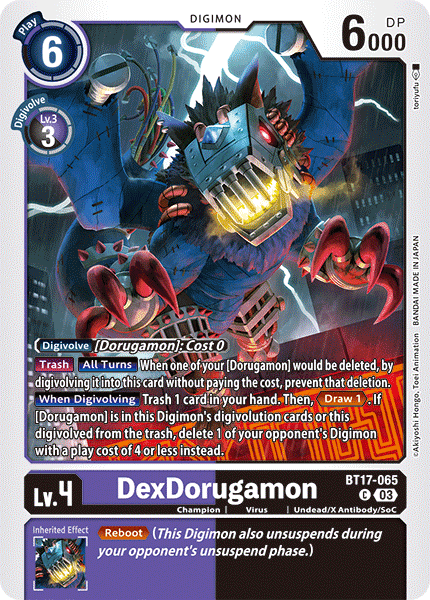 DexDorugamon BT17-065 - Common BT17 Secret Crisis