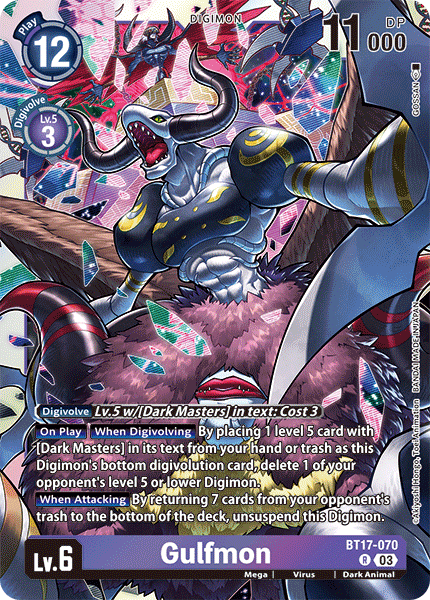 Gulfmon BT17-070 - Rare BT17 Secret Crisis