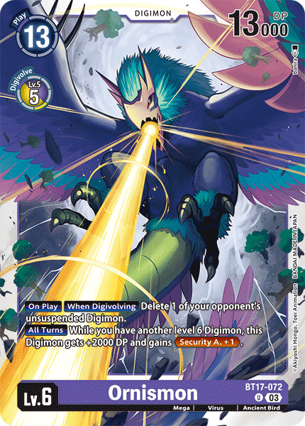 Ornismon BT17-072 - Uncommon BT17 Secret Crisis