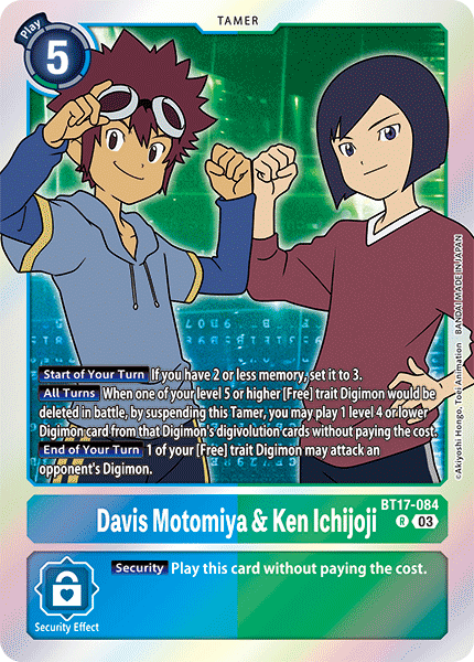 Davis Motomiya & Ken Ichijoji BT17-084 - Rare BT17 Secret Crisis
