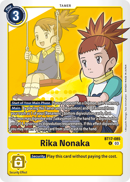 Rika Nonaka BT17-085 - Uncommon BT17 Secret Crisis
