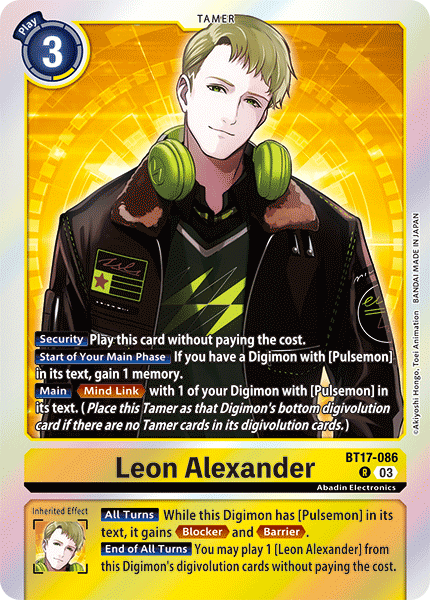 Leon Alexander BT17-086 - Rare BT17 Secret Crisis
