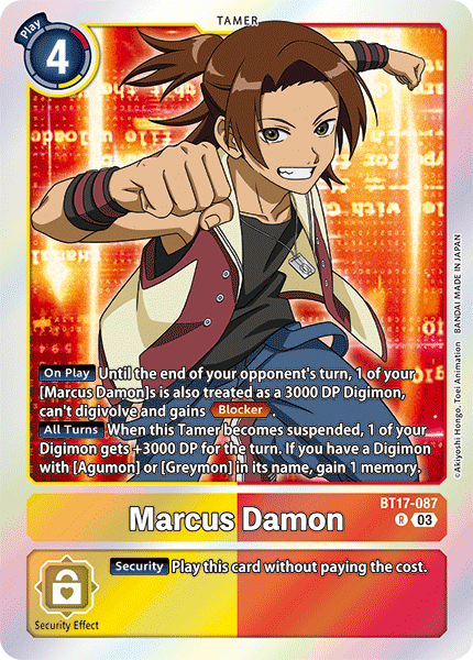 Marcus Damon BT17-087 - Rare BT17 Secret Crisis