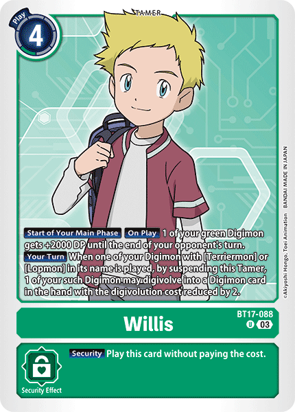 Willis BT17-088 - Uncommon BT17 Secret Crisis