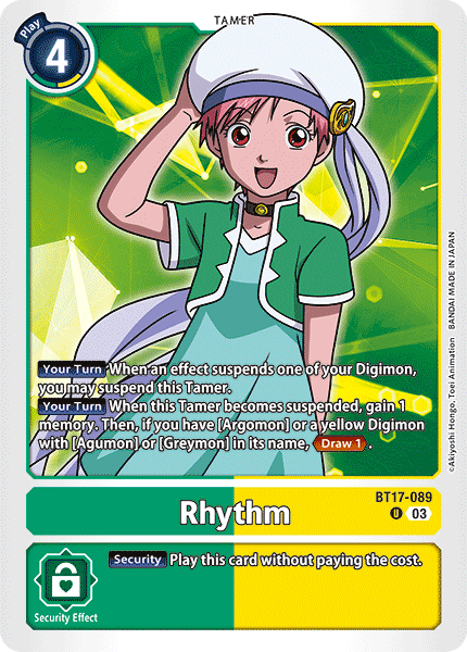 Rhythm BT17-089 - Uncommon BT17 Secret Crisis