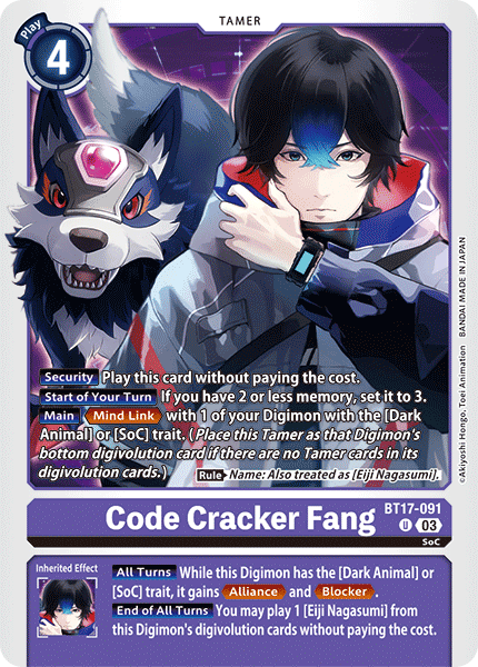 Cracker Fang BT17-091 - Uncommon BT17 Secret Crisis