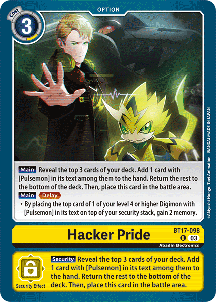 Hacker Pride BT17-098 - Uncommon BT17 Secret Crisis