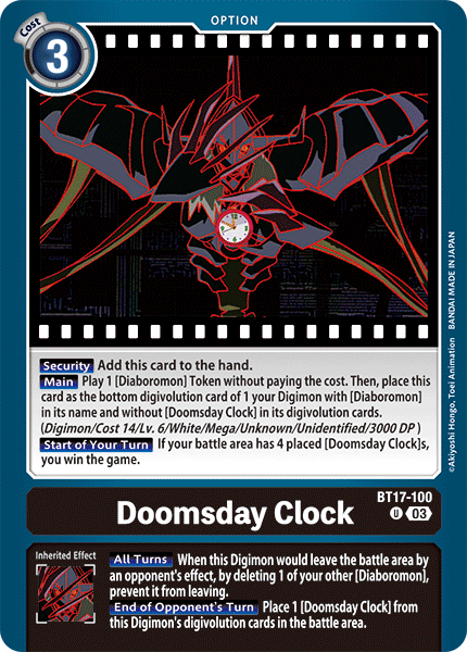 Doomsday Clock BT17-100 - Uncommon BT17 Secret Crisis