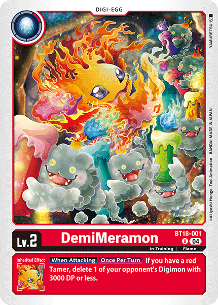 DemiMeramon BT18-001 - Uncommon BT18-19 Special Booster VER 2.0