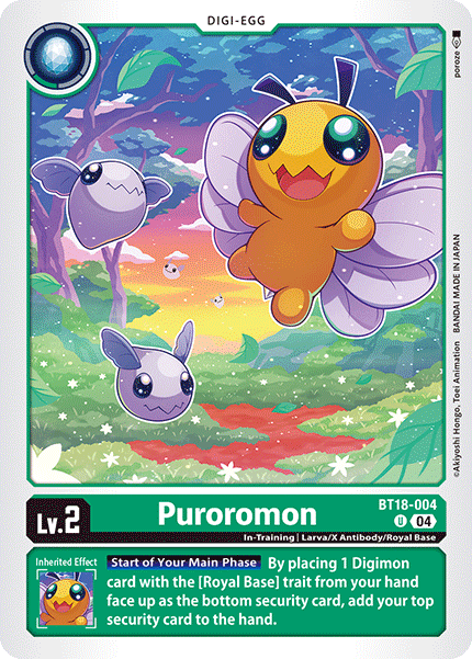 Puroromon BT18-004 - Uncommon BT18-19 Special Booster VER 2.0
