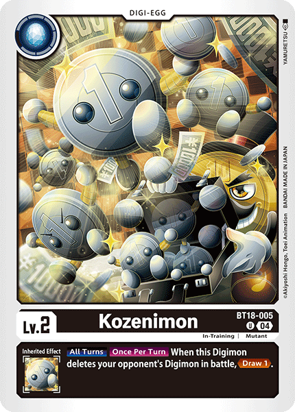 Kozenimon BT18-005 - Uncommon BT18-19 Special Booster VER 2.0