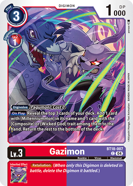Gazimon BT18-007 - Common BT18-19 Special Booster VER 2.0