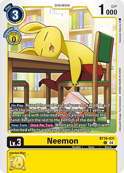 Neemon BT18-031 - Common BT18-19 Special Booster VER 2.0