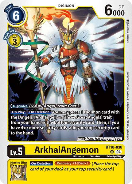 ArkhaiAngemon BT18-038 - Uncommon BT18-19 Special Booster VER 2.0