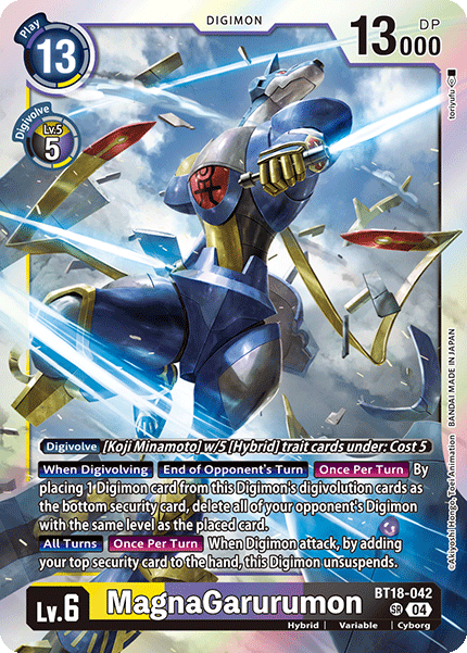 MagnaGarurumon BT18-042 - Super Rare BT18-19 Special Booster VER 2.0