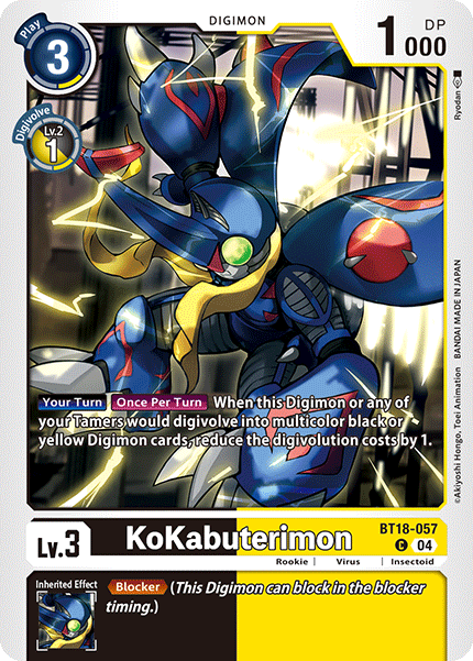 KoKabuterimon BT18-057 - Common BT18-19 Special Booster VER 2.0