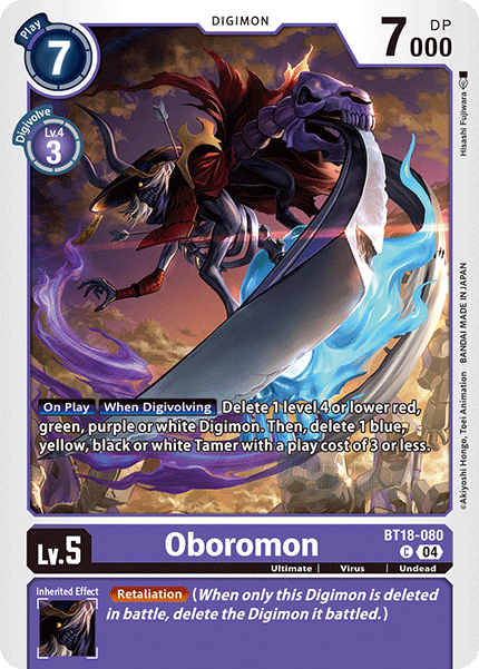 Oboromon BT18-080 - Common BT18-19 Special Booster VER 2.0