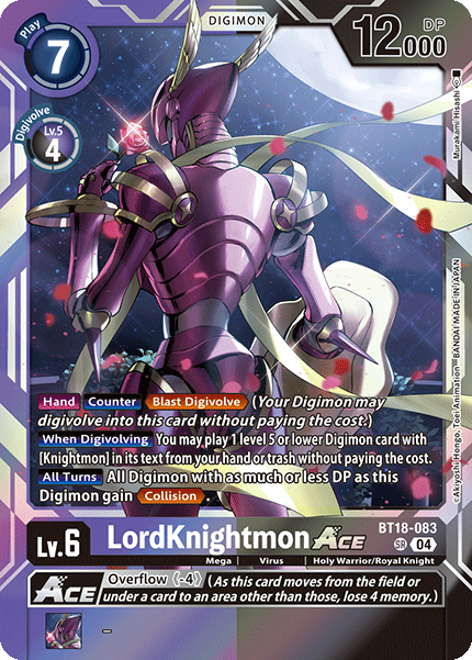 LordKnightmon ACE BT18-083 - Super Rare BT18-19 Special Booster VER 2.0