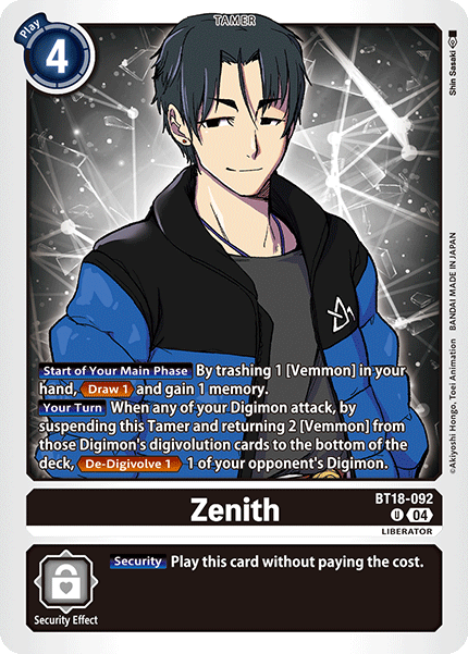 Zenith BT18-092 - Uncommon BT18-19 Special Booster VER 2.0
