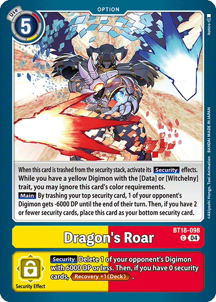 Dragon's Roar BT18-098 - Common BT18-19 Special Booster VER 2.0