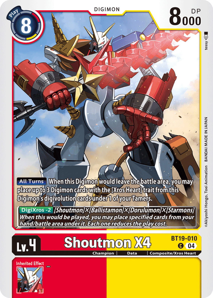 Shoutmon X4 BT19-010 Common -  BT19-20 Special Booser VER 2.5
