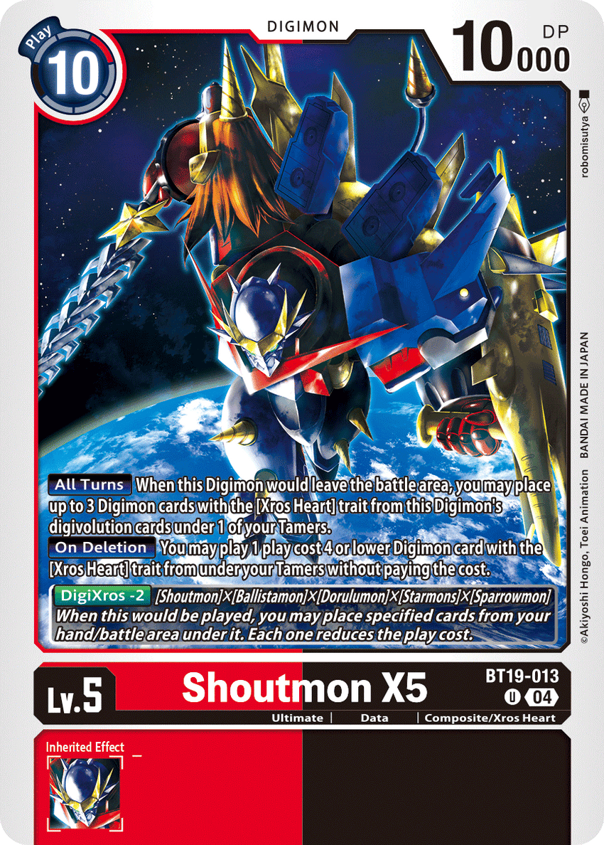 Shoutmon X5 BT19-013 Uncommon -  BT19-20 Special Booser VER 2.5