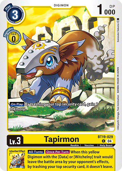 Tapirmon BT19-029 - Common BT18-19 Special Booster VER 2.0