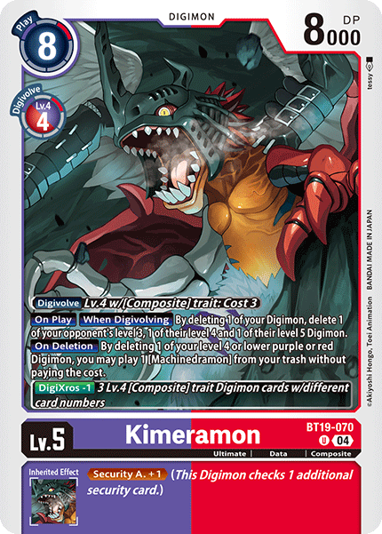 Kimeramon BT19-070 - Uncommon BT18-19 Special Booster VER 2.0
