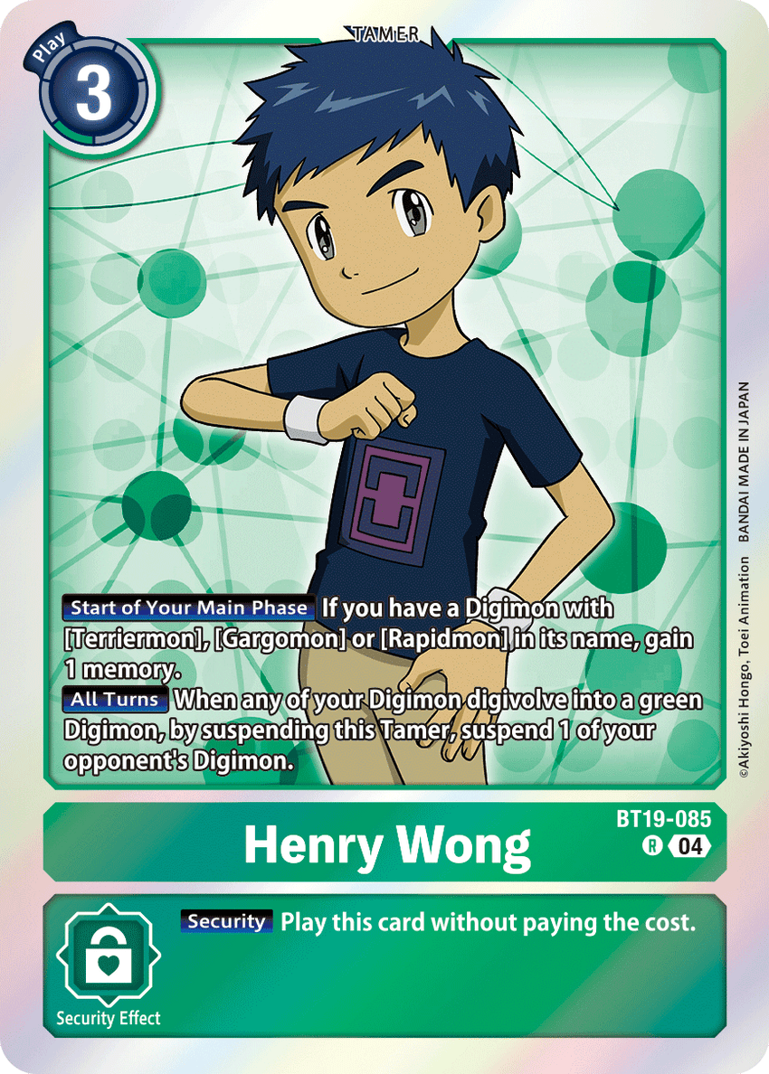 Henry Wong BT19-085 Rare -  BT19-20 Special Booser VER 2.5