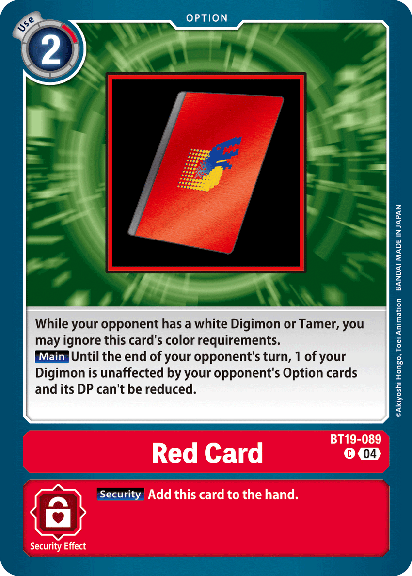 Red Card BT19-089 Common -  BT19-20 Special Booser VER 2.5