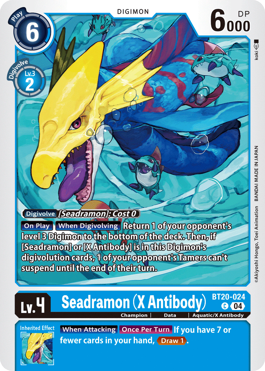 Seadramon (X Antibody) (BT20-024) Common -  BT19-20 Special Booser VER 2.5