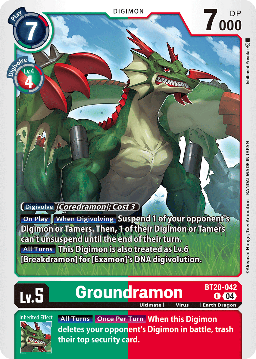 Groundramon BT20-042 Uncommon -  BT19-20 Special Booser VER 2.5