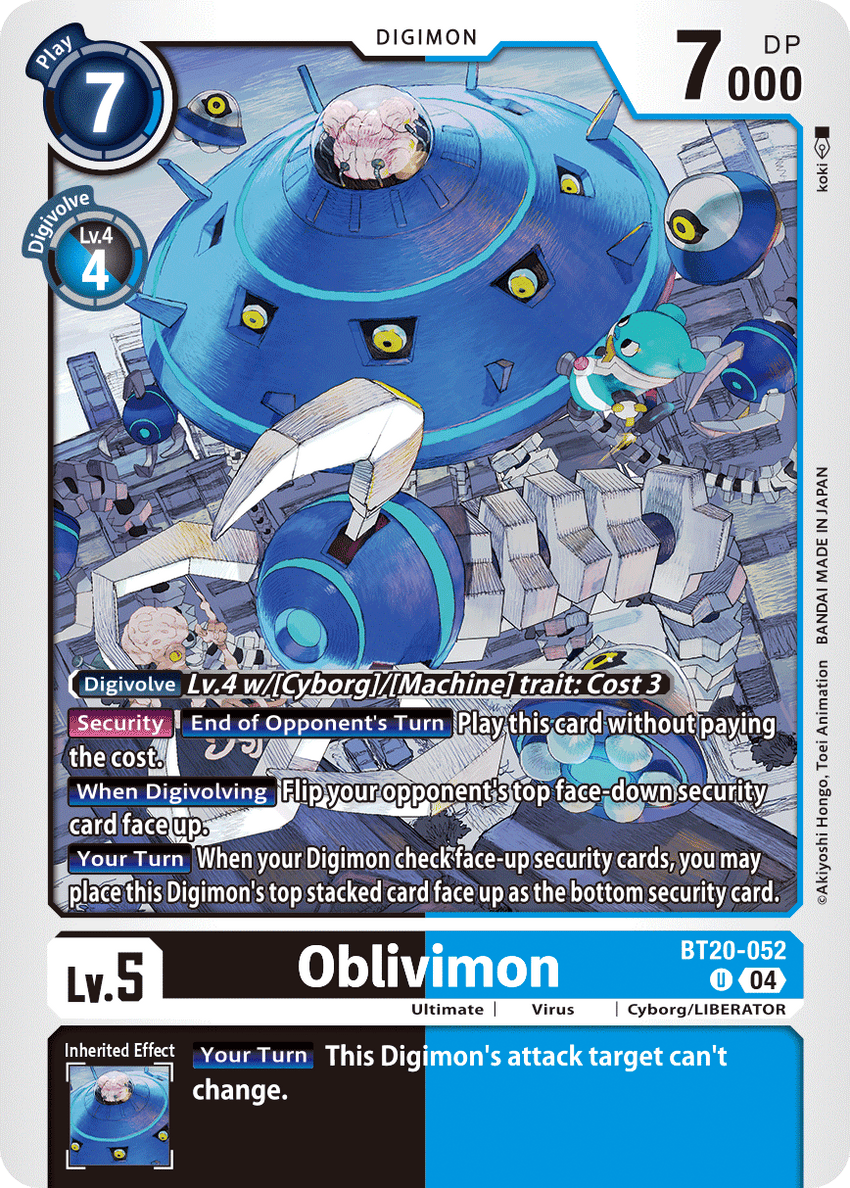 Oblivimon BT20-052 Uncommon -  BT19-20 Special Booser VER 2.5