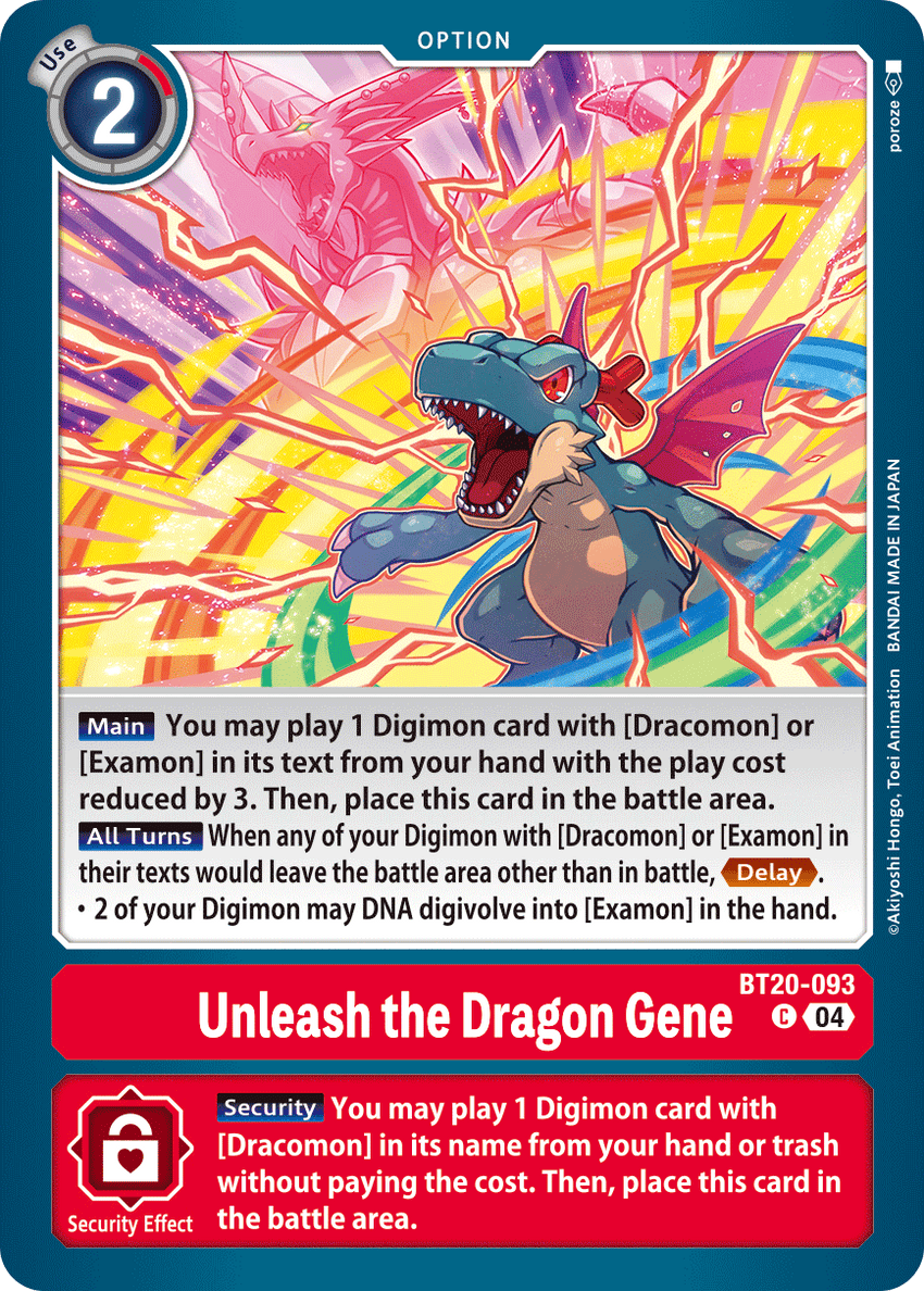 Unleash the Dragon-Gene BT20-093 Common -  BT19-20 Special Booser VER 2.5