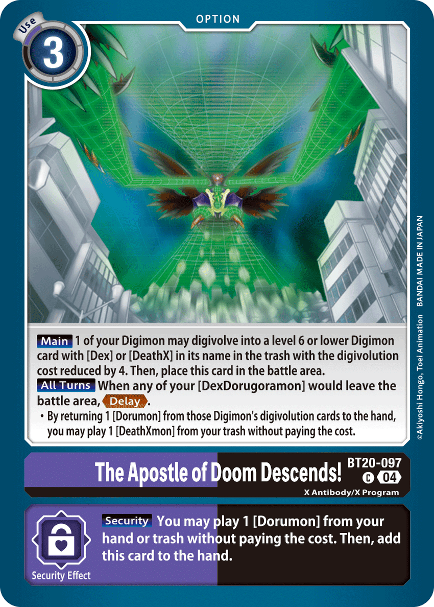 The Apostle of Doom Descends! BT20-097 Common -  BT19-20 Special Booser VER 2.5