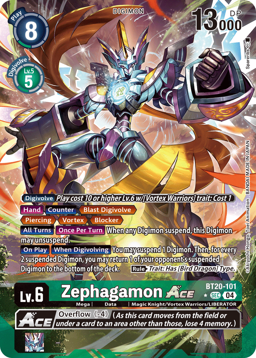 [ALTERNATE ART] Zephagamon ACE BT20-101 SEC -  BT19-20 Special Booser VER 2.5