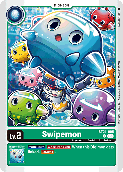 PLAYSET (4) 4x Swipemon BT21-005 - Common BT21 World Convergence