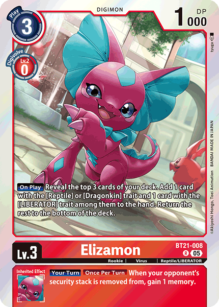 Elizamon BT21-008 - Rare BT21 World Convergence