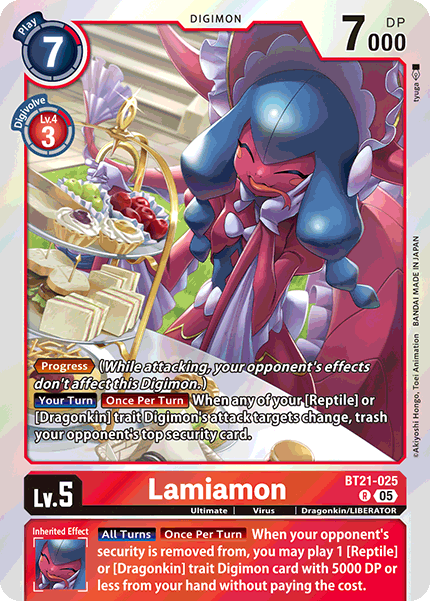 Lamiamon BT21-025 - Rare BT21 World Convergence