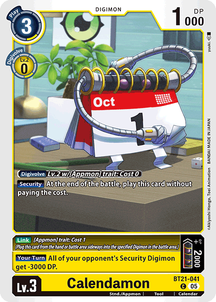 PLAYSET (4) 4x Calendamon BT21-041 - Common BT21 World Convergence