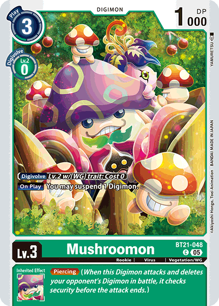 PLAYSET (4) 4x Mushroomon BT21-048 - Common BT21 World Convergence