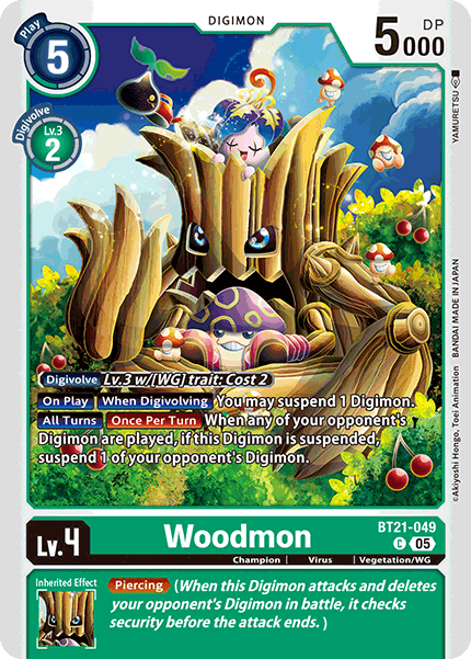 PLAYSET (4) 4x Woodmon BT21-049 - Common BT21 World Convergence